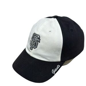 San Francisco giants white black women’s baseball hat sequin logo adjustable